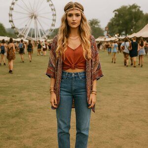 Parasuco Women's Denim Med Wash Classic Straight Jeans Size 14